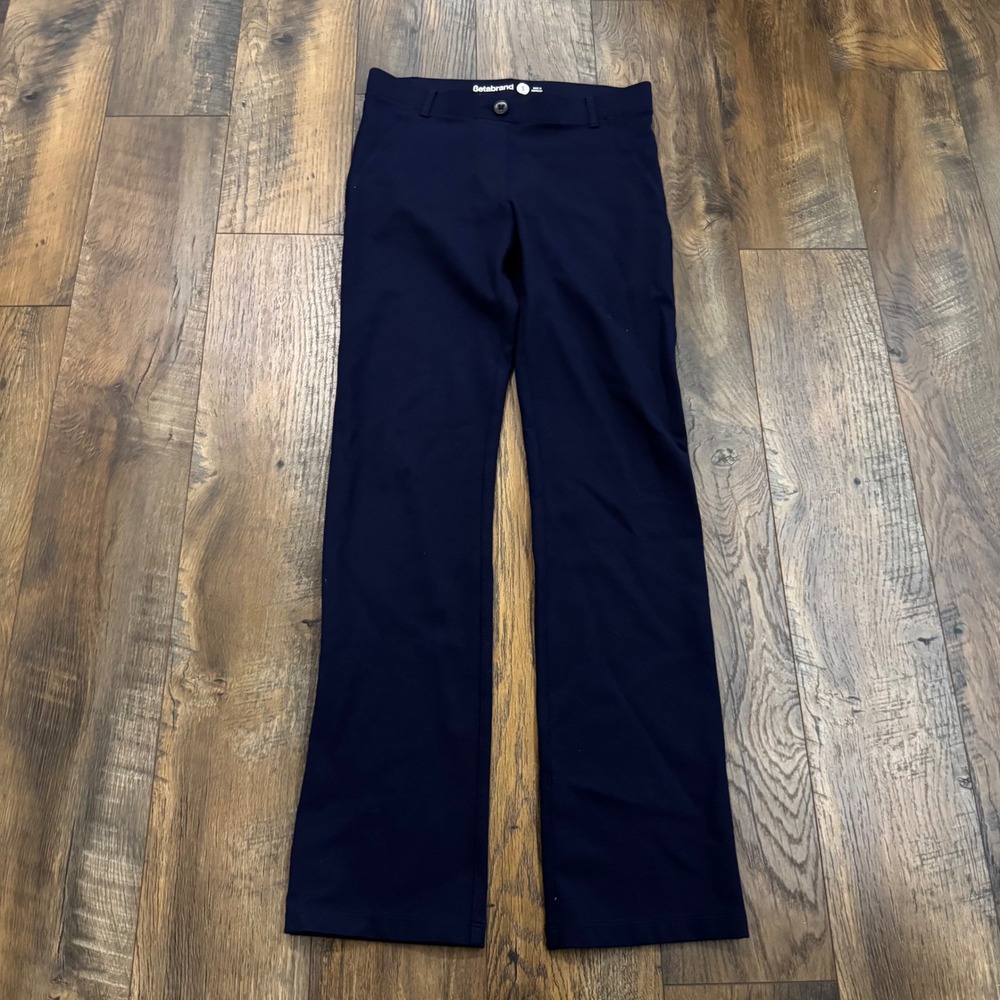 Betabrand Dress Pant Yoga Pants Navy‎ Blue Straight Leg W0076-SF Small